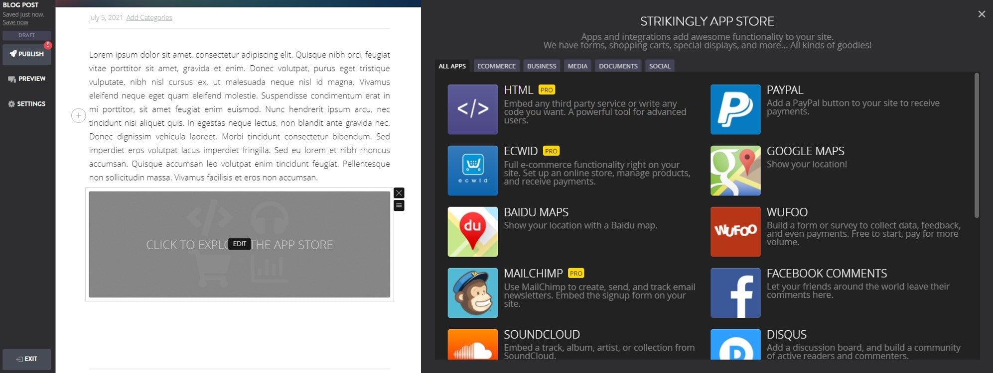 Image Taken from Strikingly Product. Image Taken from Strikingly Product.